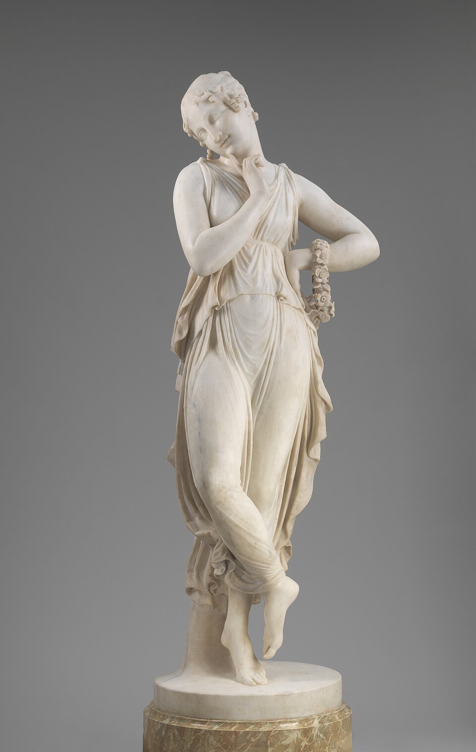 Antonio Canova's Dancer with Finger on Chin, archival sculpture photograph