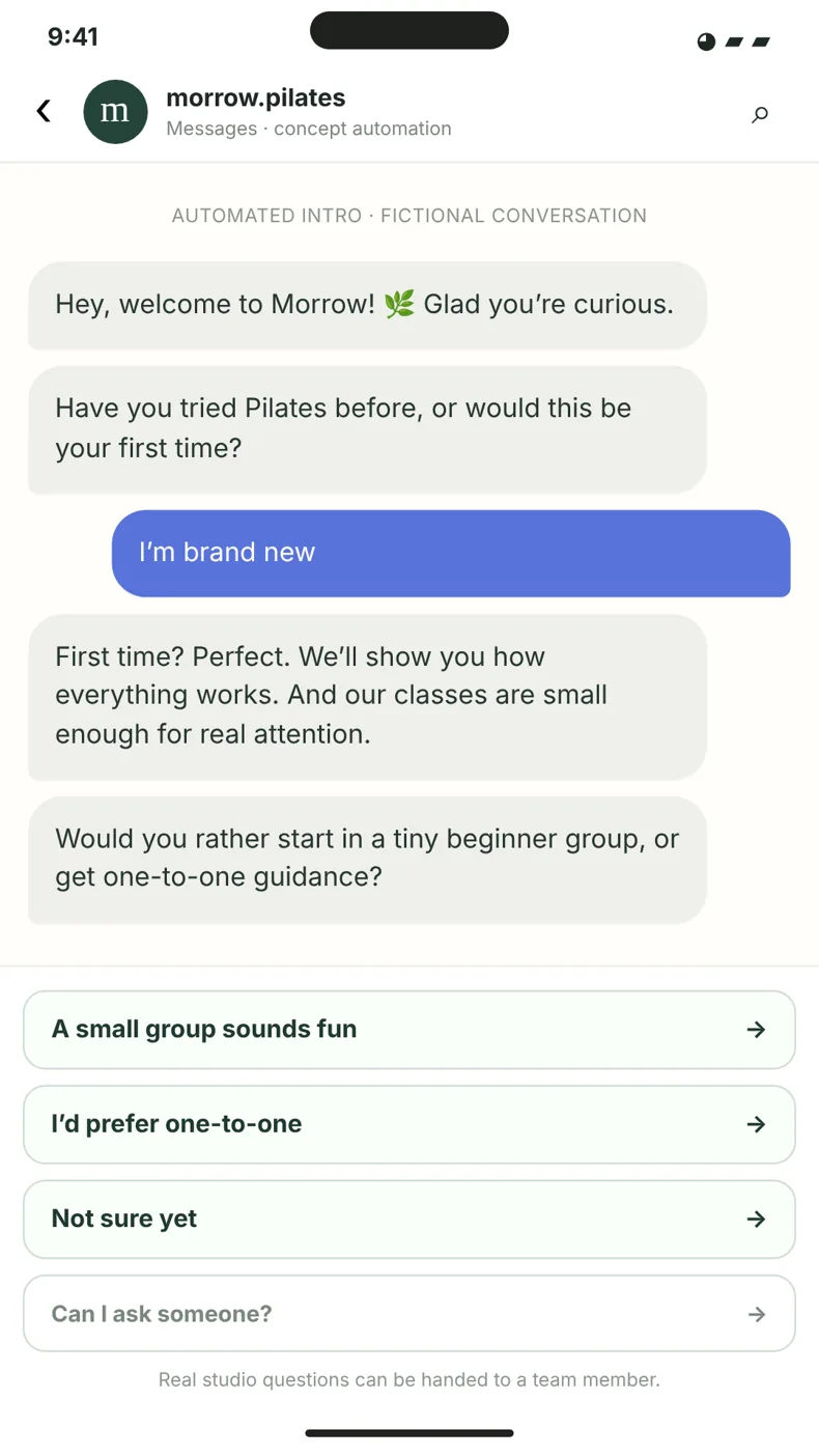 DM beginner choice, screen 3