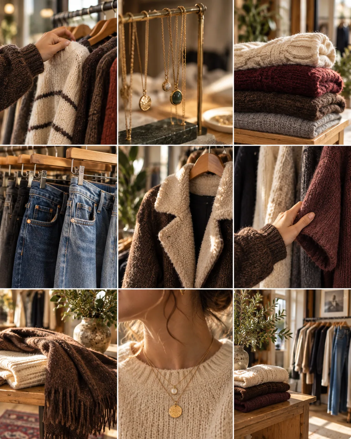 Close-knit fabrics and detail references